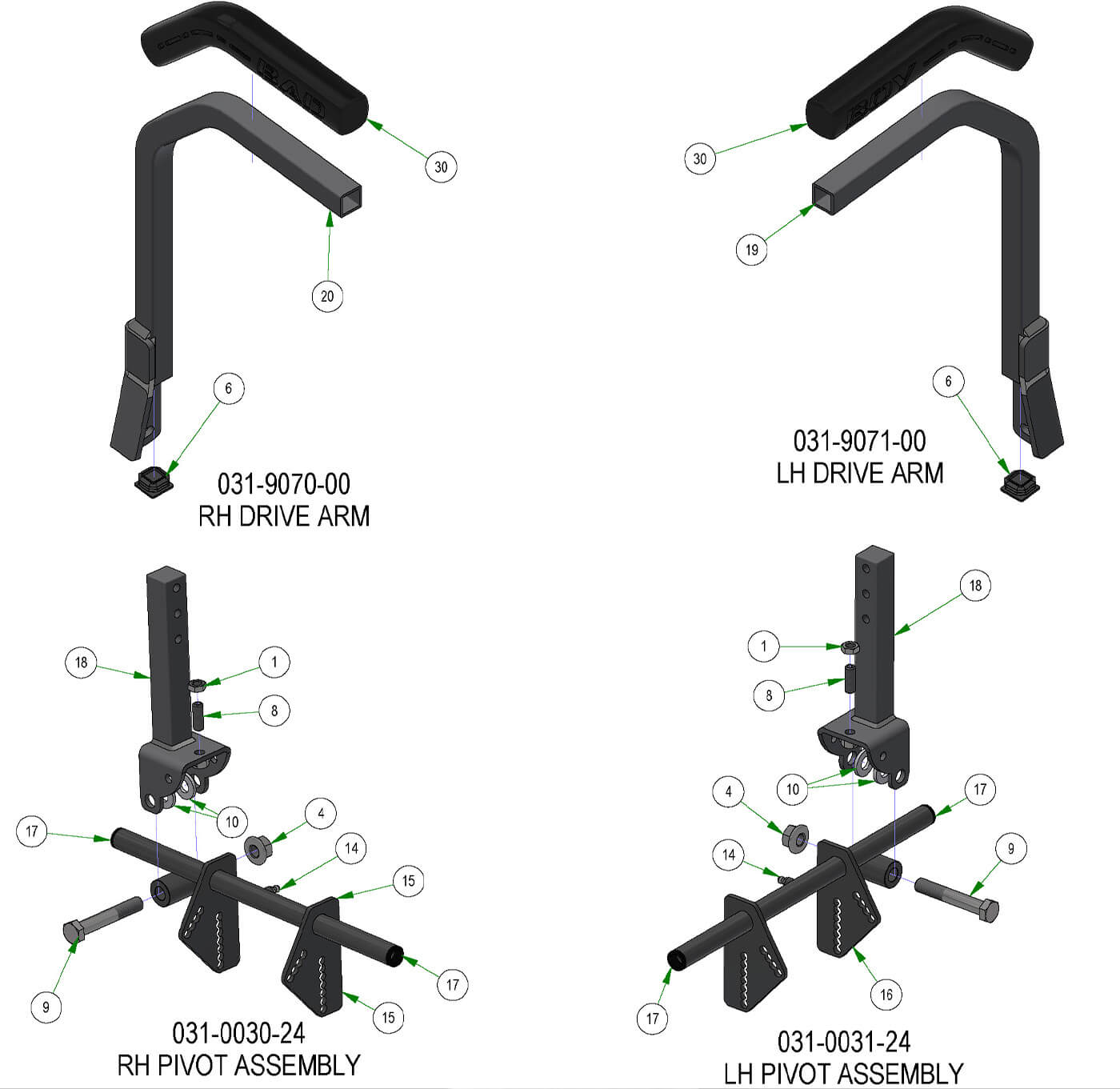 Drive Arm Subassemblies