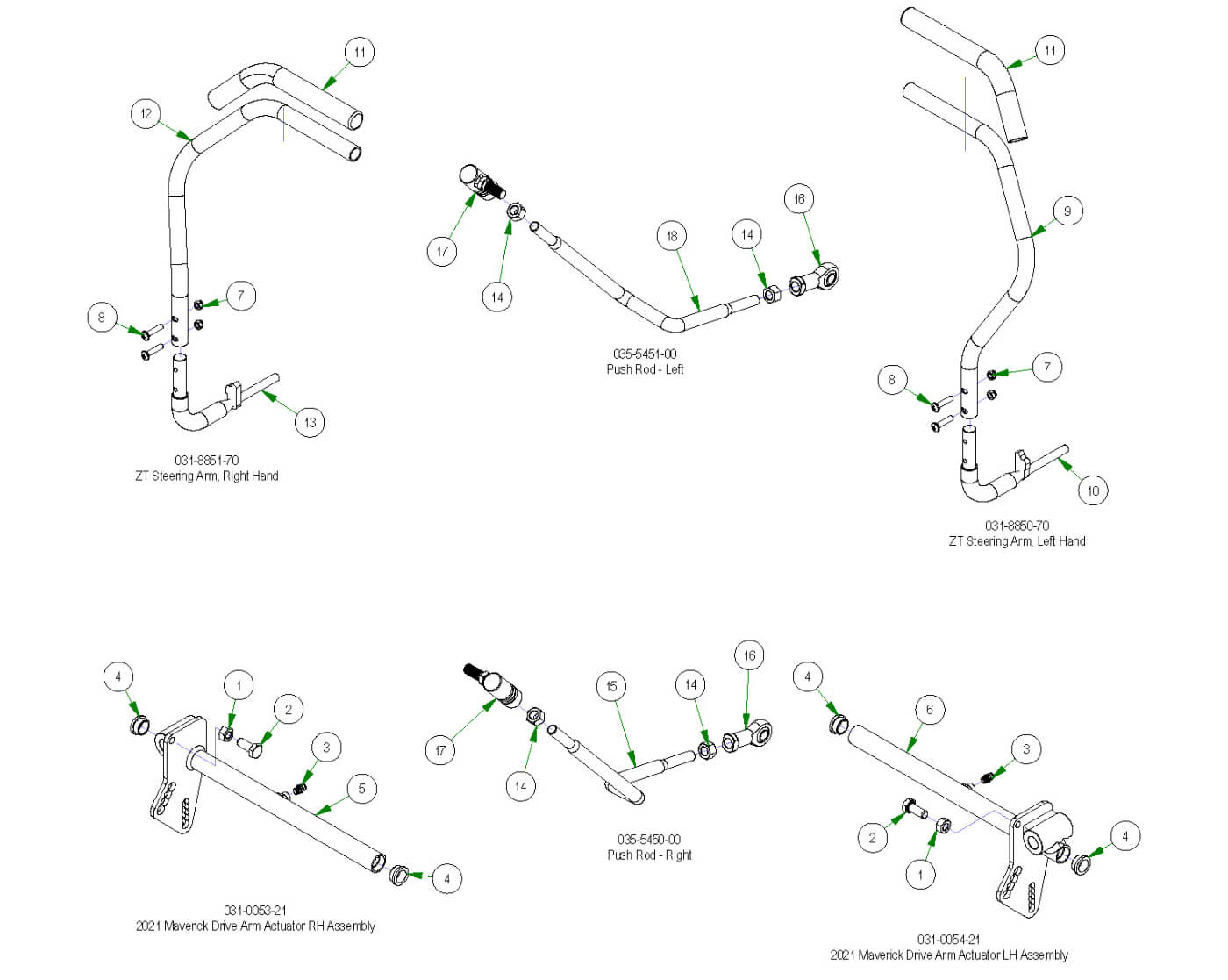 Drive Arm Subassemblies