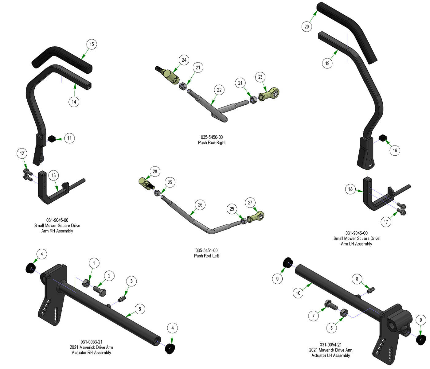 Drive Arm Subassemblies