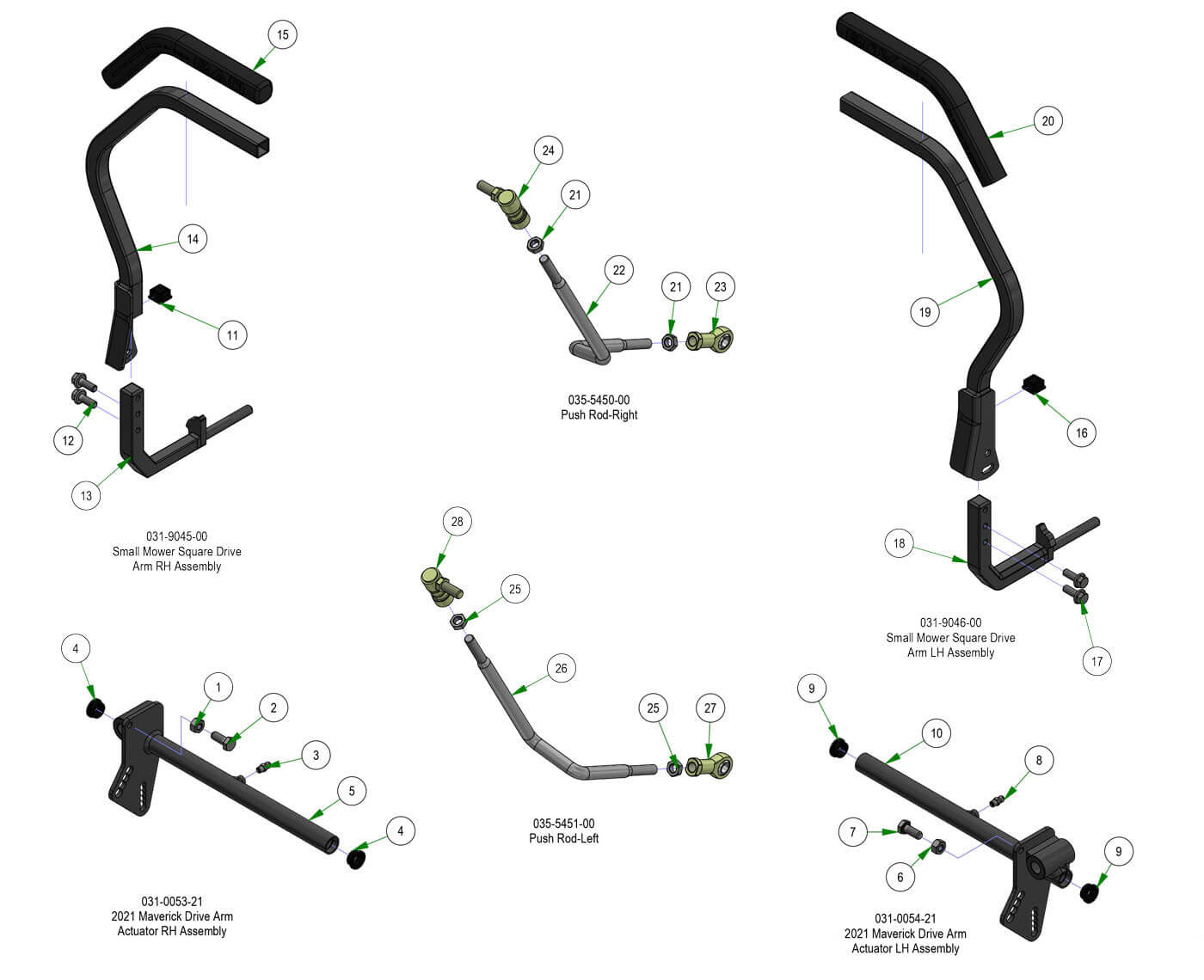 Drive Arm Subassemblies