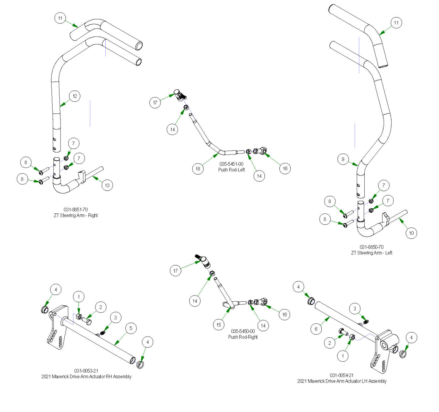 Drive Arm Subassemblies