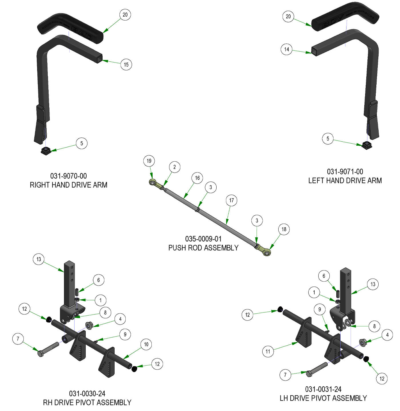 Drive Arm Subassemblies