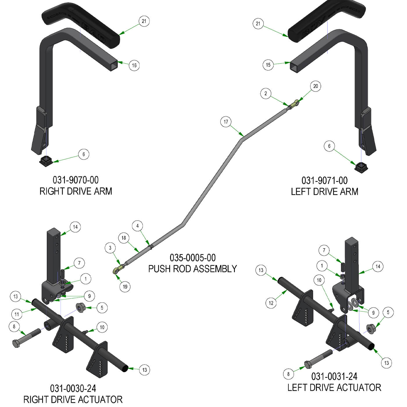 Drive Arm Subassemblies