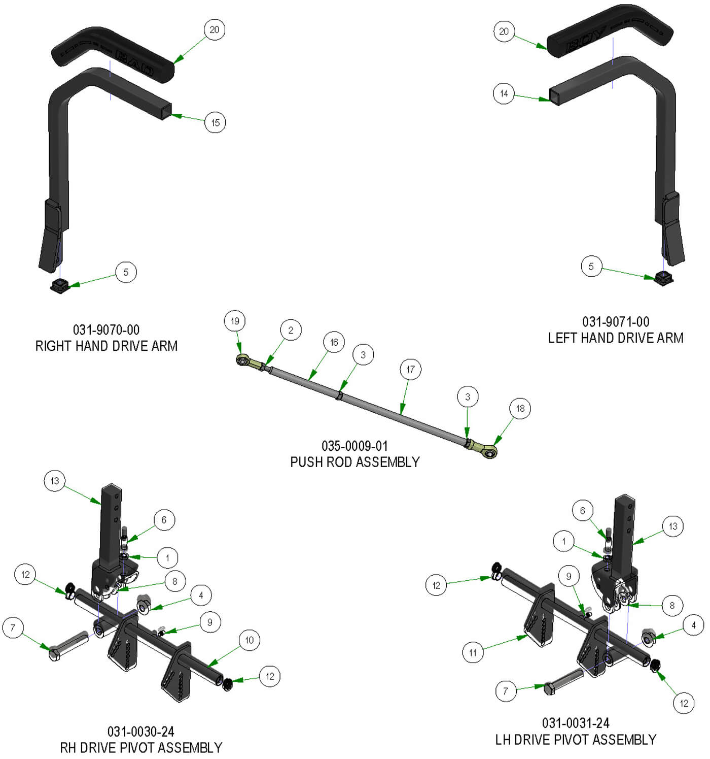 Drive Arm Subassemblies