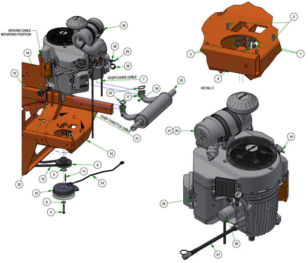 Engine - Kawasaki FX1000