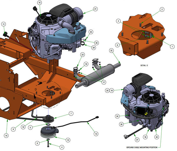 Engine - Kawasaki FX1000 EFI