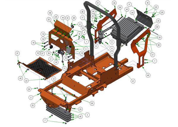 Floorboard, Rops, & Radiator