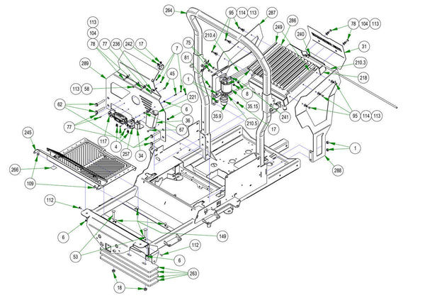 Floorboard, ROPs, & Radiator
