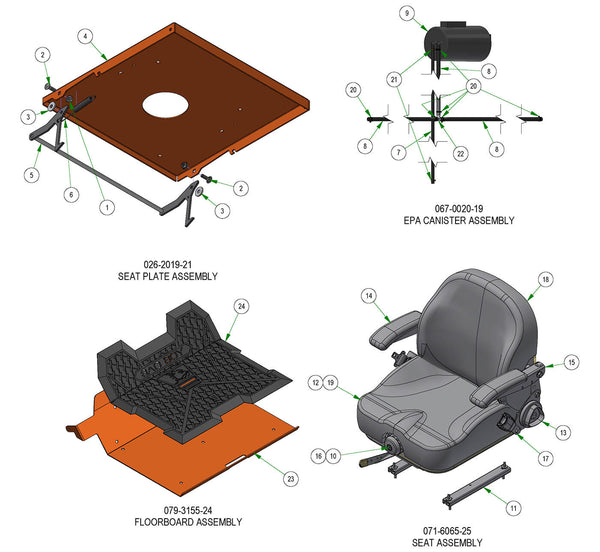 Floorboard and Seat Subassemblies