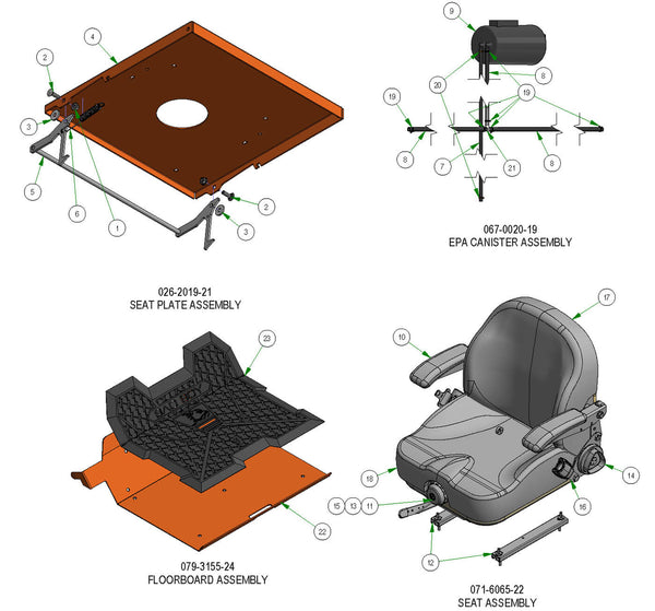 Floorboard & Seat Subassemblies