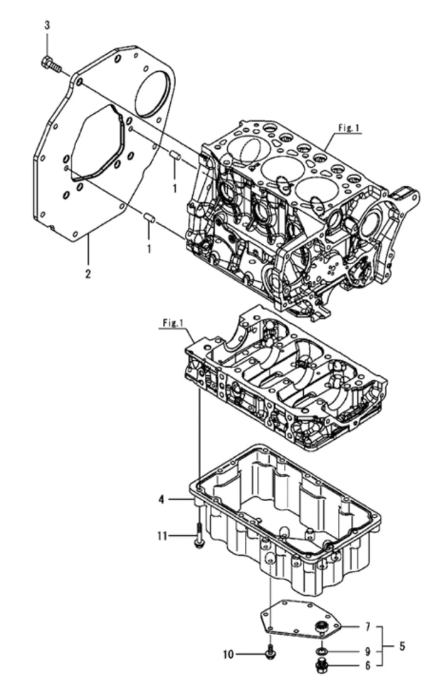Flywheel Housing and Oil Sump