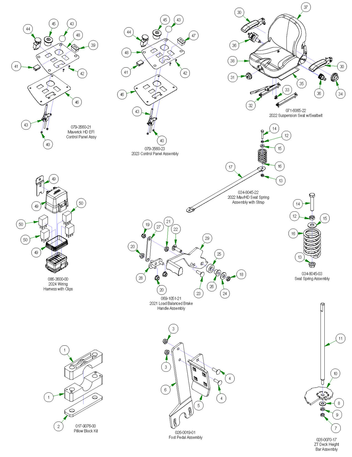 Control Panel Assembly & Seat Spring, etc.