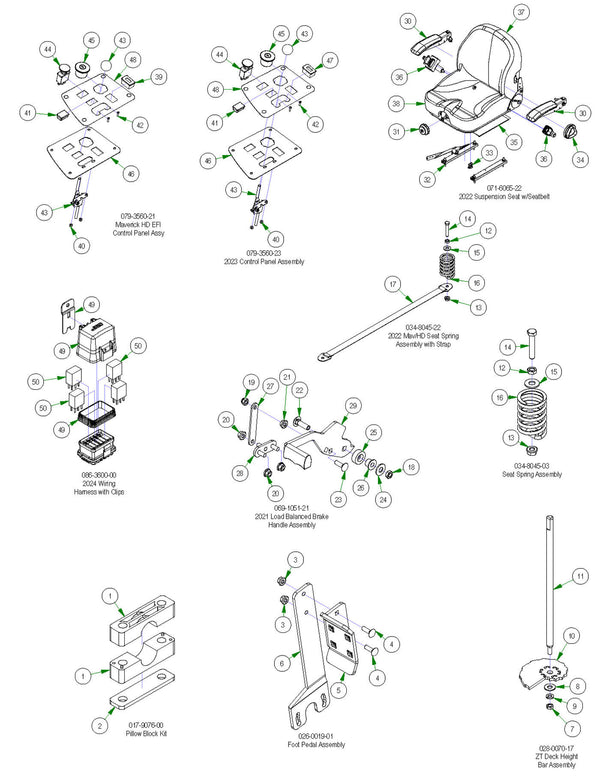 Control Panel Assembly & Seat Spring, etc.