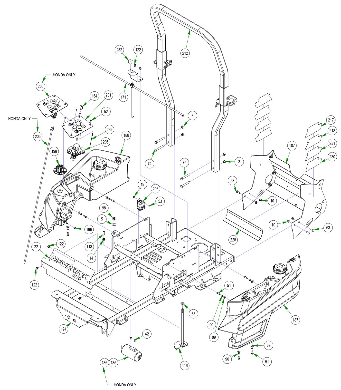 Fuel Tank & Rear Cover