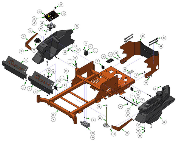 Fuel Tank & Rear Cover