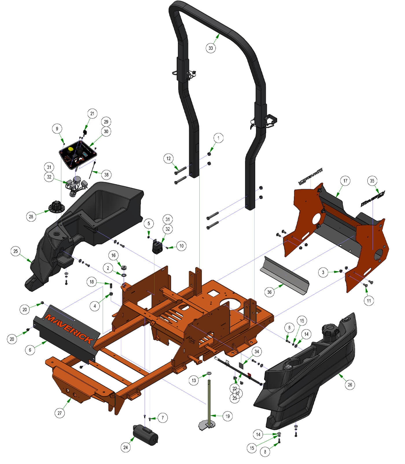 Fuel Tank & Rear Cover