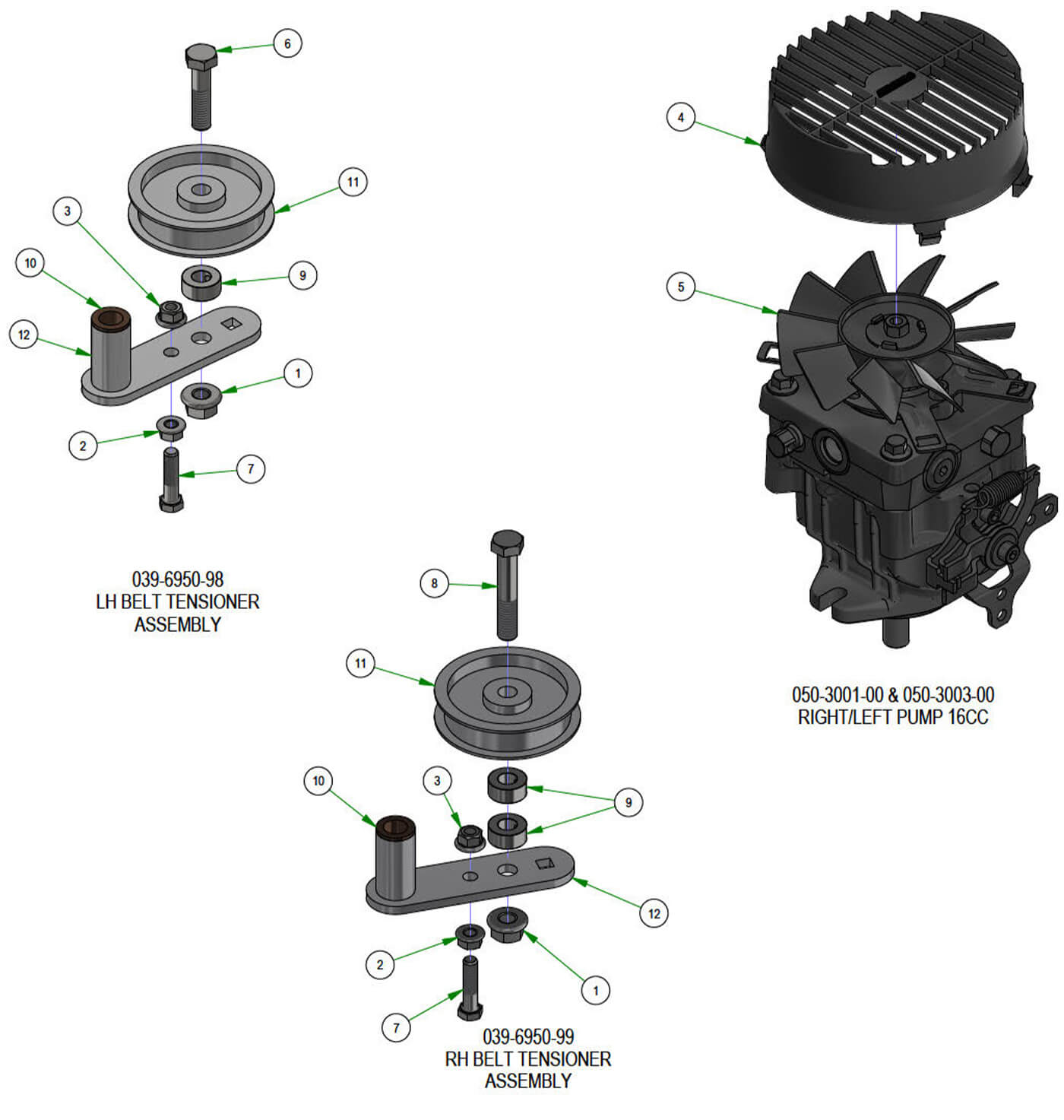 Pump & Idler Subassemblies