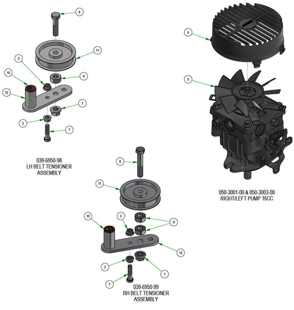 Pump & Idler Subassemblies
