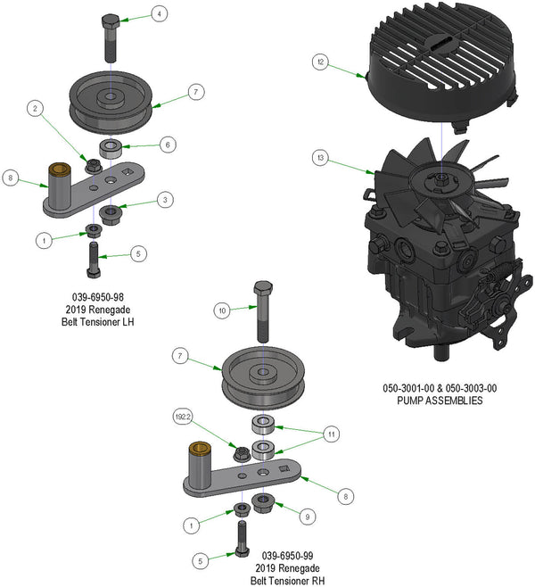 Pump & Idler Subassemblies