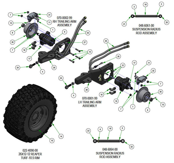 Rear Suspension Subassemblies