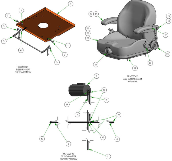 Seat Plate Subassemblies