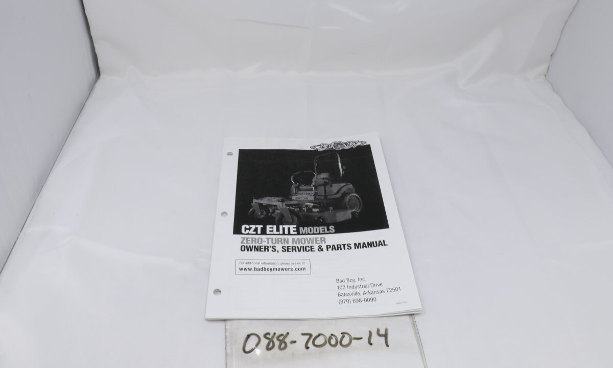 2014 CZT Elite Owner's Manual