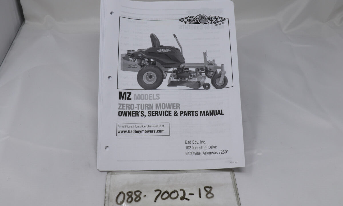 2018 MZ Owner's Manual