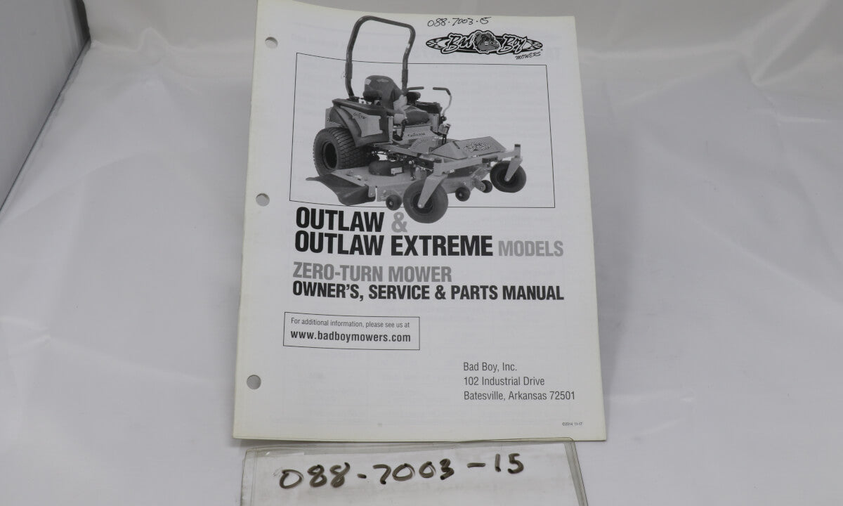 2015 Outlaw Owner's Manual