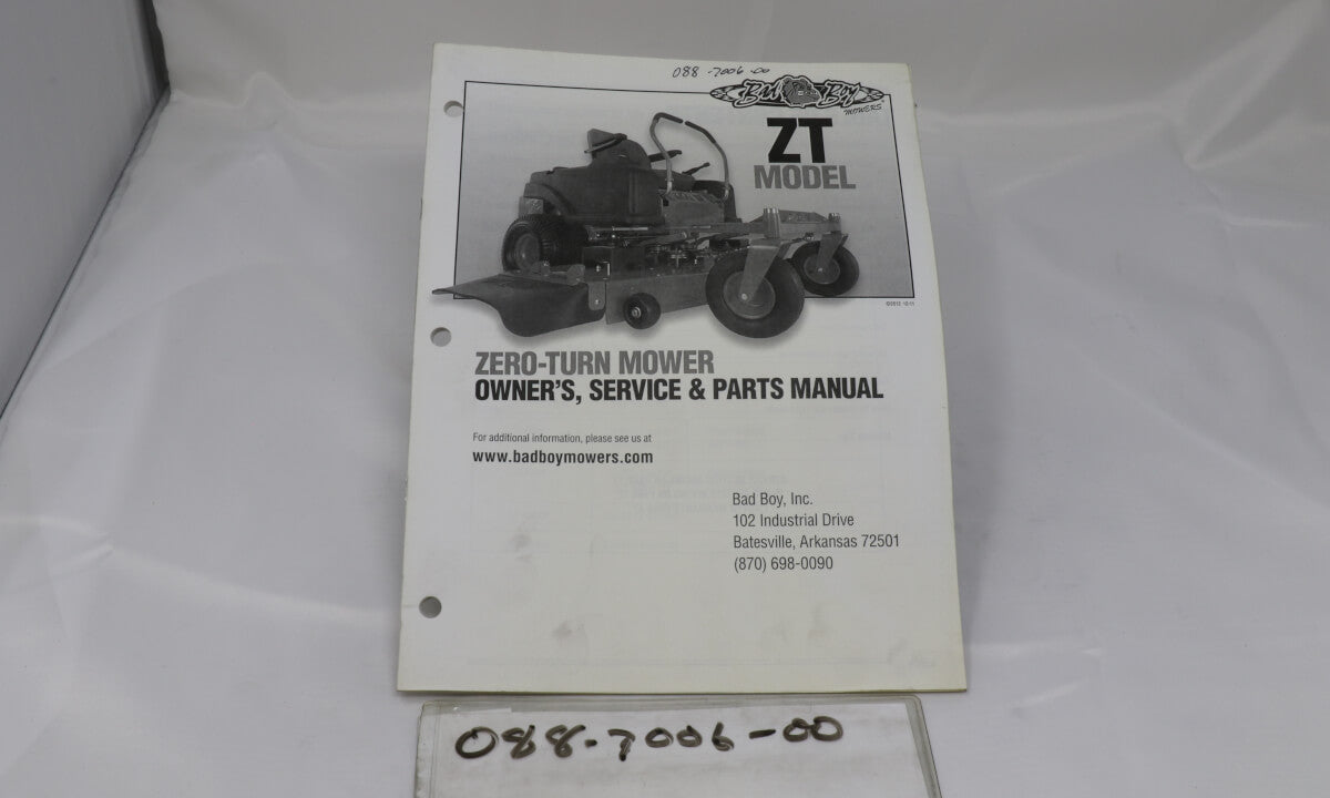 2012 ZT Owner's Manual