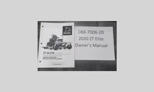 2020 ZT Elite Owner's Manual