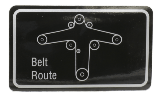 Deck Belt Route Decal