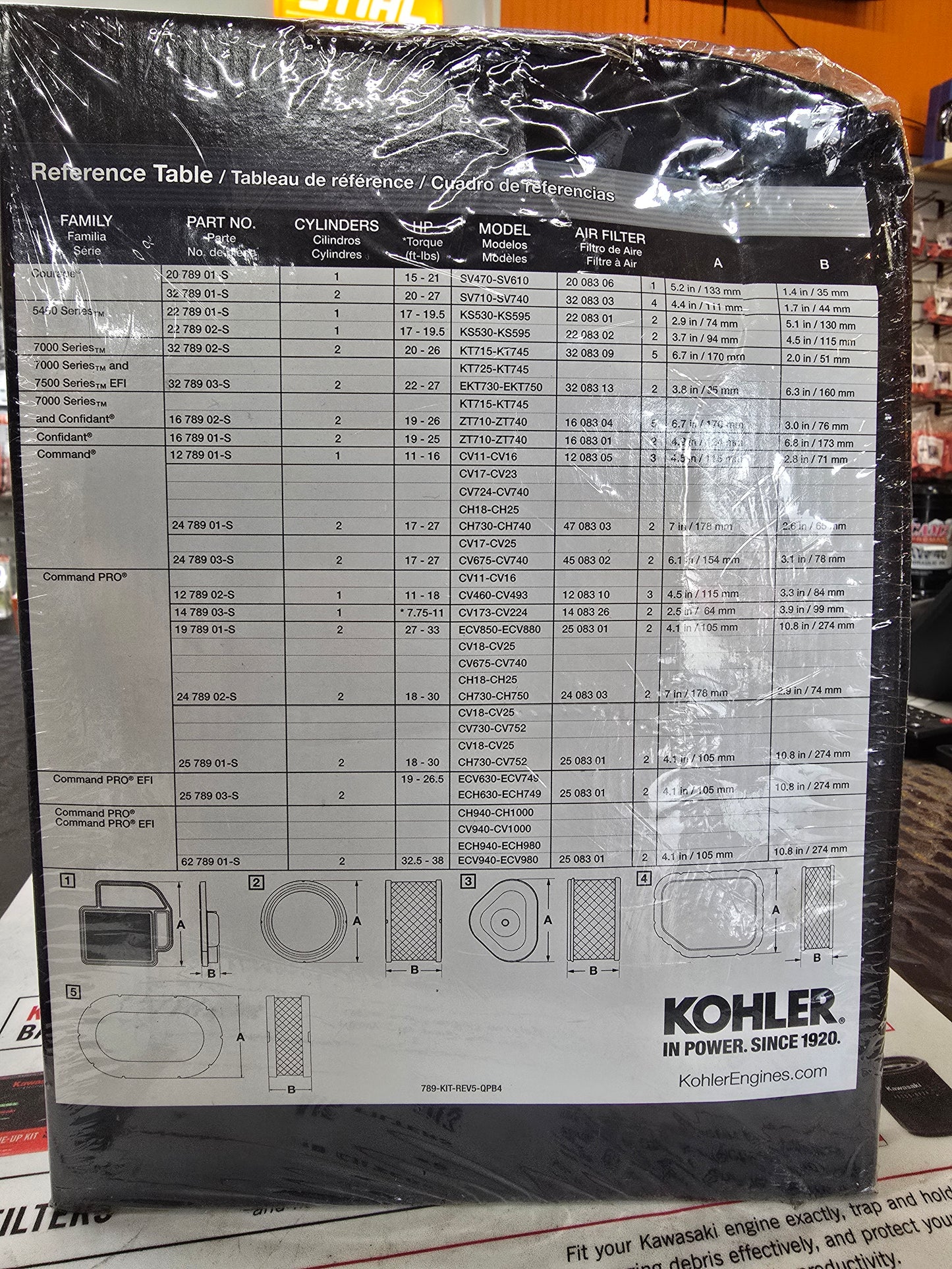 KOHLER® Confidant™ 19–25 HP Engine Maintenance Kit