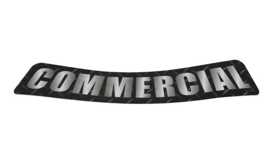 COMMERCIAL Lettering Decal (left side of mower)